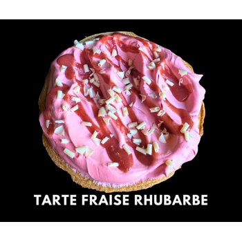 Tarte fraise-rhubarbe.