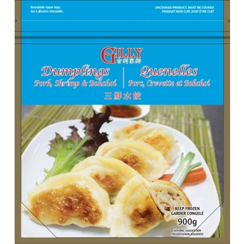 GA-2 : GILLY - PORK,BOKCHOI & SHRIMPS DUMPLINGS