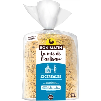 Pain 12 céréales Bon Matin La mie de l'artisan 450 g