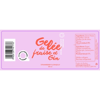 Strawberry and gin jelly