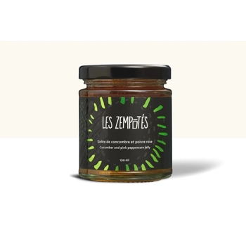 Gelée concombre et poivre rose
