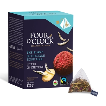 Thé blanc gingembre et litchi biologique équitable