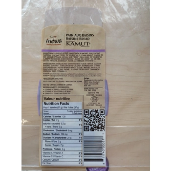 Pain - Raisins grain Khorasan Kamut