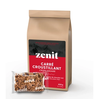 Carré croustillant beurre d'arachides et pépites de chocolat noir