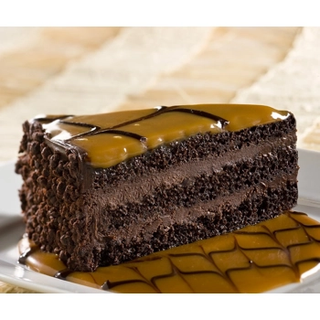 Caramel and chocolate cake