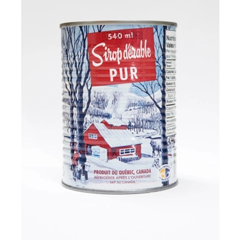 sirop d'érable pur biologique ambré