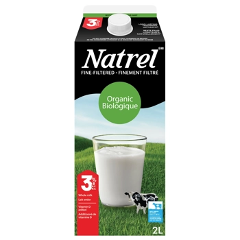 Lait entier finement filtré biologique 3,8% M.G.