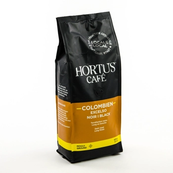 Café moulu colombien excelso noir