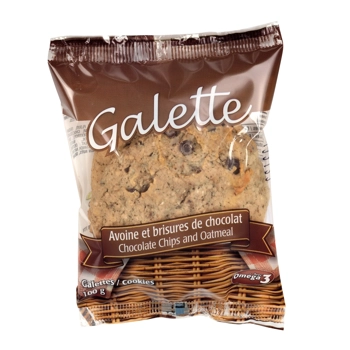 Cooked and individually wrapped Oats and Chocolate chunk