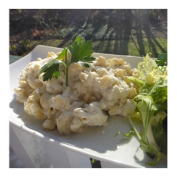 Gourmet Macaroni and  Cheese with Truffle Oil and Tartufata