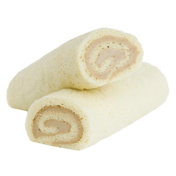 Cream fudge roll log