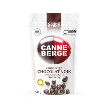 Canneberges enrobées de chocolat noir