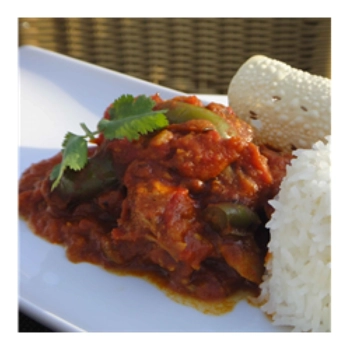 Chicken Curry with Grain-Fed Quebec Chicken, Mango and Tomato