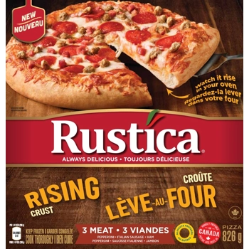Rustica Rising Crust 3 Meat Pizza