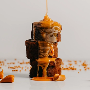 Chocolate-caramel lava cake