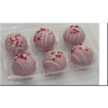 Vanilla and strawberry cake bombs