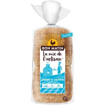 Pain à l'avoine et au quinoa Bon Matin La mie de l'artisan