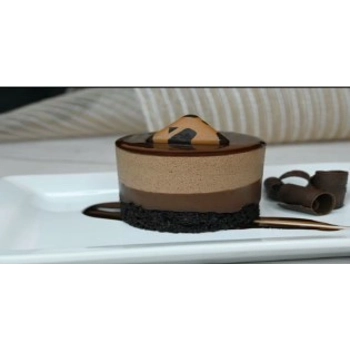 Chocolate ganache truffle mousse cake