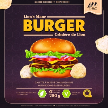 Burger de crinière de lion