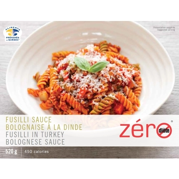 Fusilli in turkey bolognese sauce