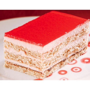 Raspberries slab cake