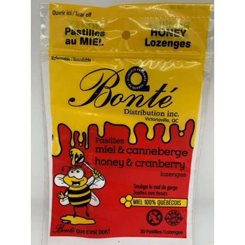 PASTILLES AU MIEL & CANNEBERGE