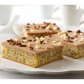 Chocolate and banana slab cake