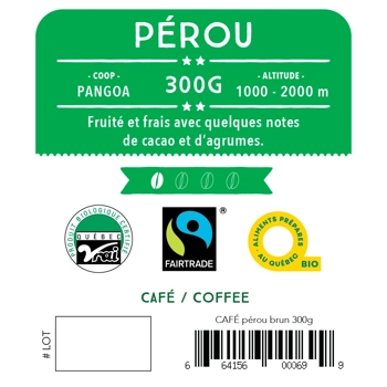 Café Pérou brun