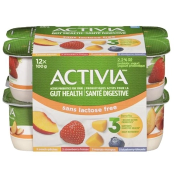 Yogourt Probiotiques Saveurs Fraises/Bleuets/Pêches/Mangues