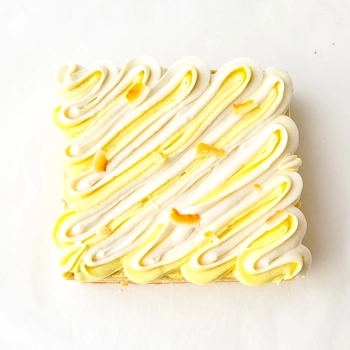 Vegan Vanilla & Citrus, Square Cake, gluten-free and top 10 allergen-free